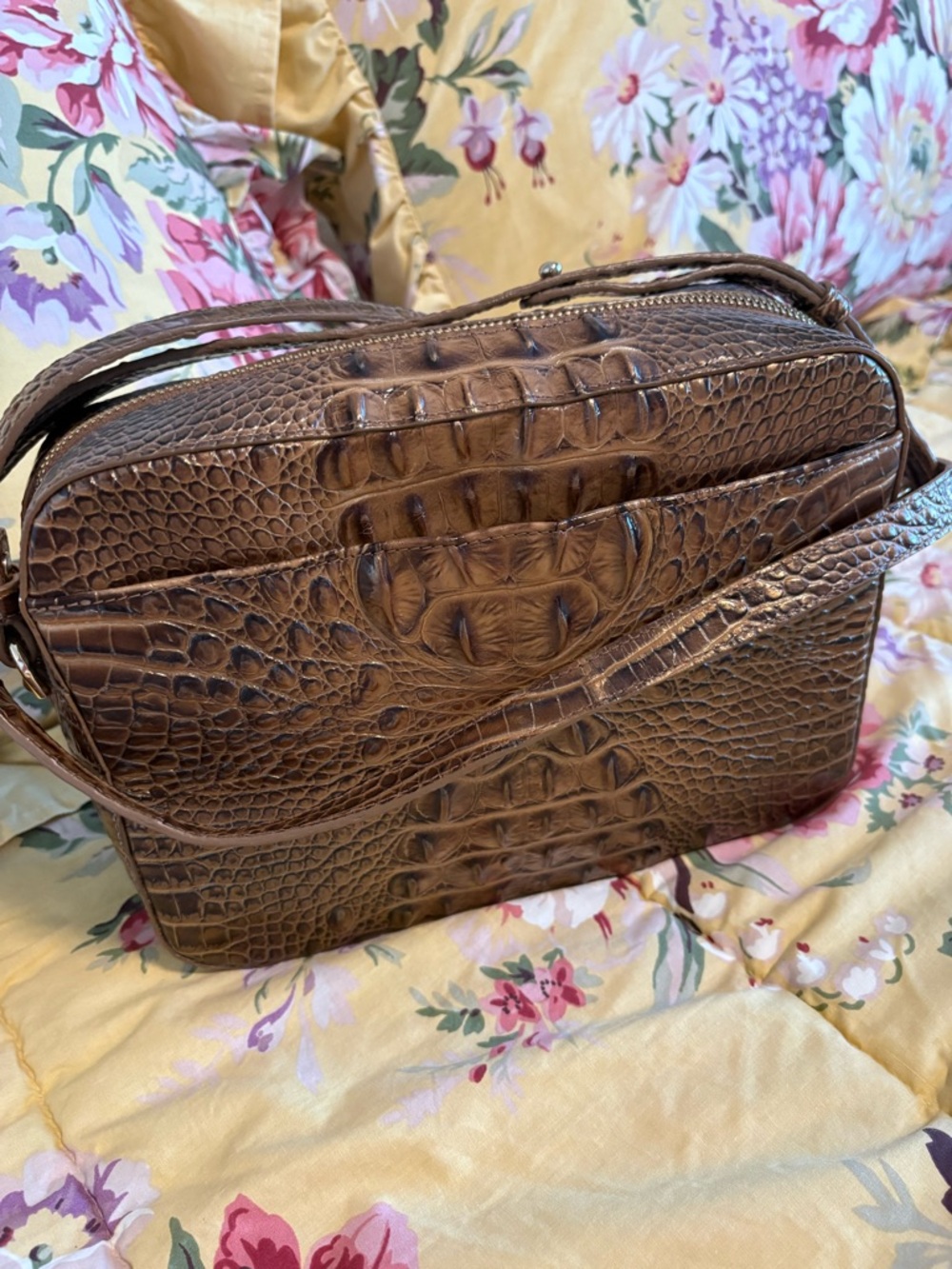 Brown Brahmin Bag with Hints of Burnished Bronze - Picture 9 of 15